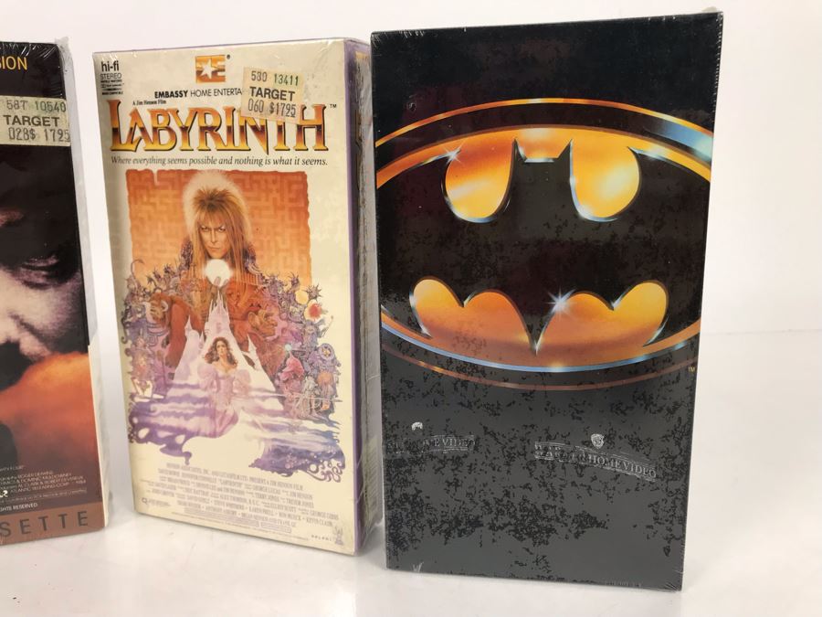 (5) Sealed Vintage VHS Movies: Michael Jackson Moonwalker, Superman, 1984, Labyrinth David Bowie, Batman [Photo 6]