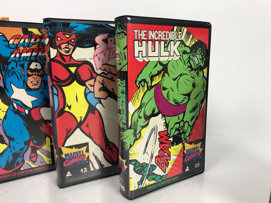 (6) Vintage VHS Movies Marvel Comics Hulk, Spider-Man, Captain America, G.I. Joe, Transformers [Photo 6]