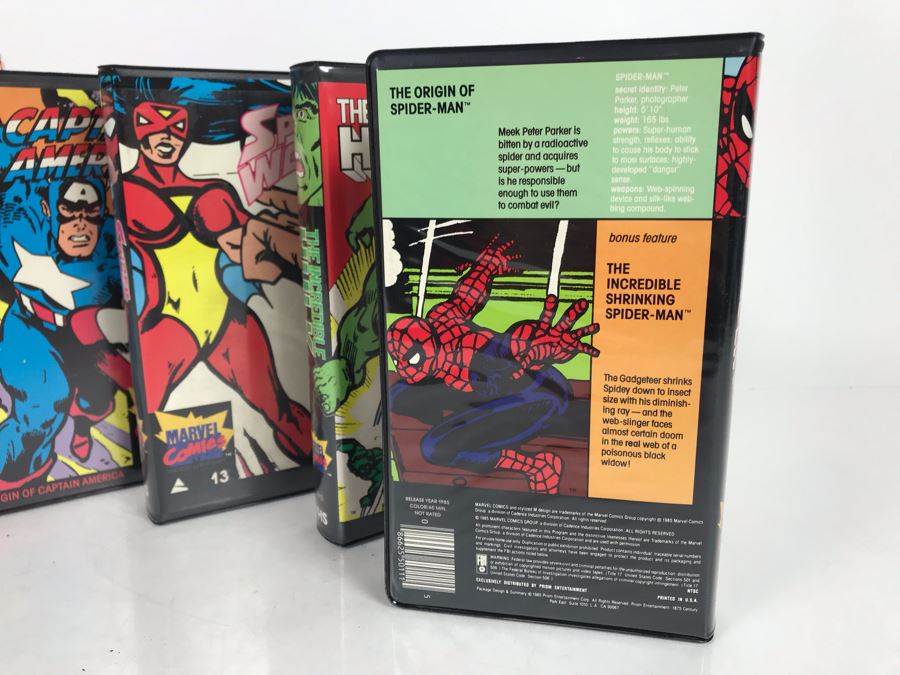 (6) Vintage VHS Movies Marvel Comics Hulk, Spider-Man, Captain America, G.I. Joe, Transformers [Photo 4]