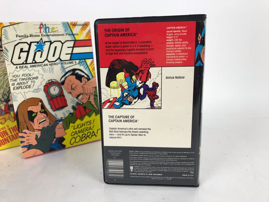 (6) Vintage VHS Movies Marvel Comics Hulk, Spider-Man, Captain America, G.I. Joe, Transformers [Photo 11]