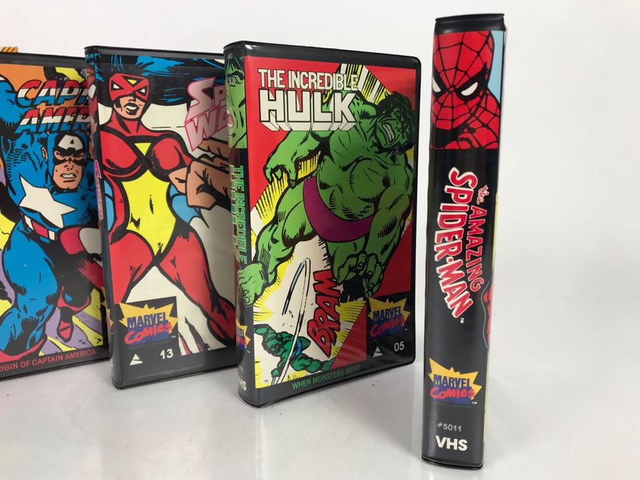 (6) Vintage VHS Movies Marvel Comics Hulk, Spider-Man, Captain America, G.I. Joe, Transformers [Photo 3]