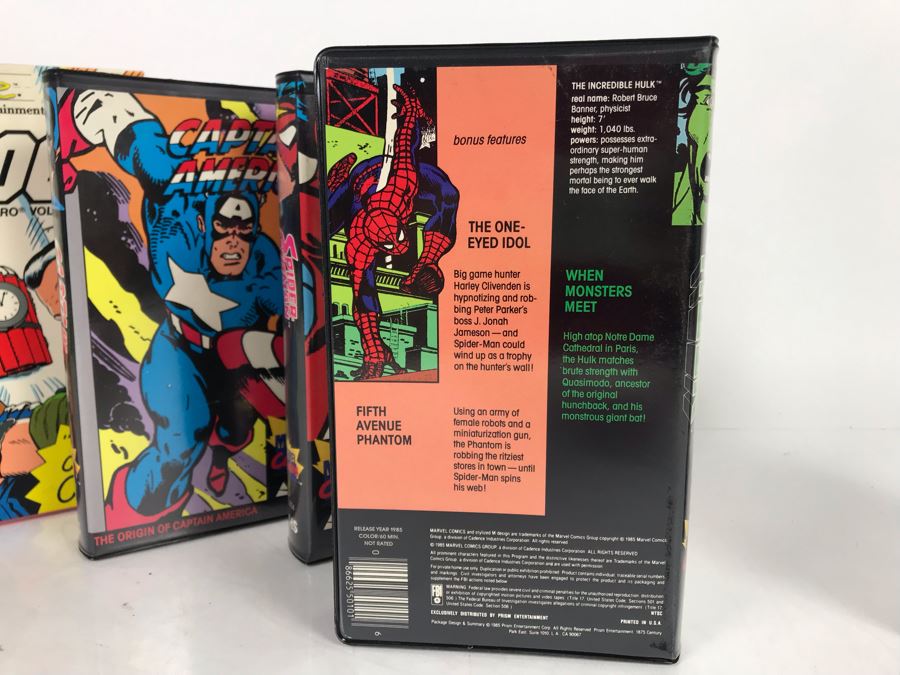 (6) Vintage VHS Movies Marvel Comics Hulk, Spider-Man, Captain America, G.I. Joe, Transformers [Photo 7]