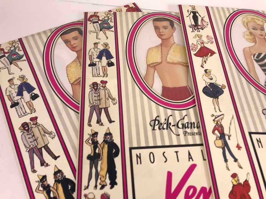 Collection Of Vintage Barbie Doll Paper Dolls And Vintage 1993 Mattel Red Flare Barbie Figurine [Photo 17]