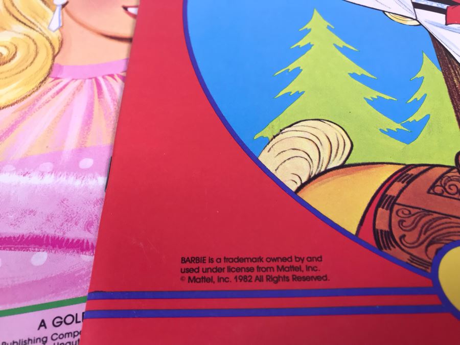 Collection Of Vintage Barbie Doll Paper Dolls And Vintage 1993 Mattel Red Flare Barbie Figurine [Photo 12]