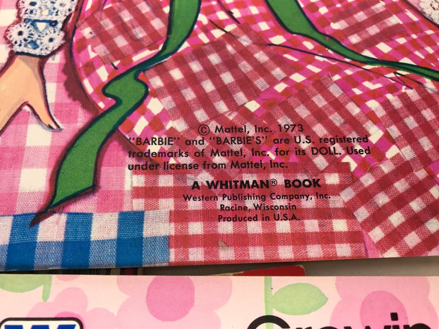 Collection Of Vintage Barbie Doll Paper Dolls And Vintage 1993 Mattel Red Flare Barbie Figurine [Photo 8]