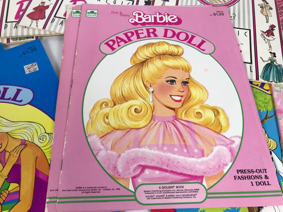 Collection Of Vintage Barbie Doll Paper Dolls And Vintage 1993 Mattel Red Flare Barbie Figurine [Photo 19]
