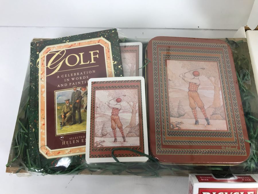 Various New Playing Cards And Golf Gift Basket [Photo 4]