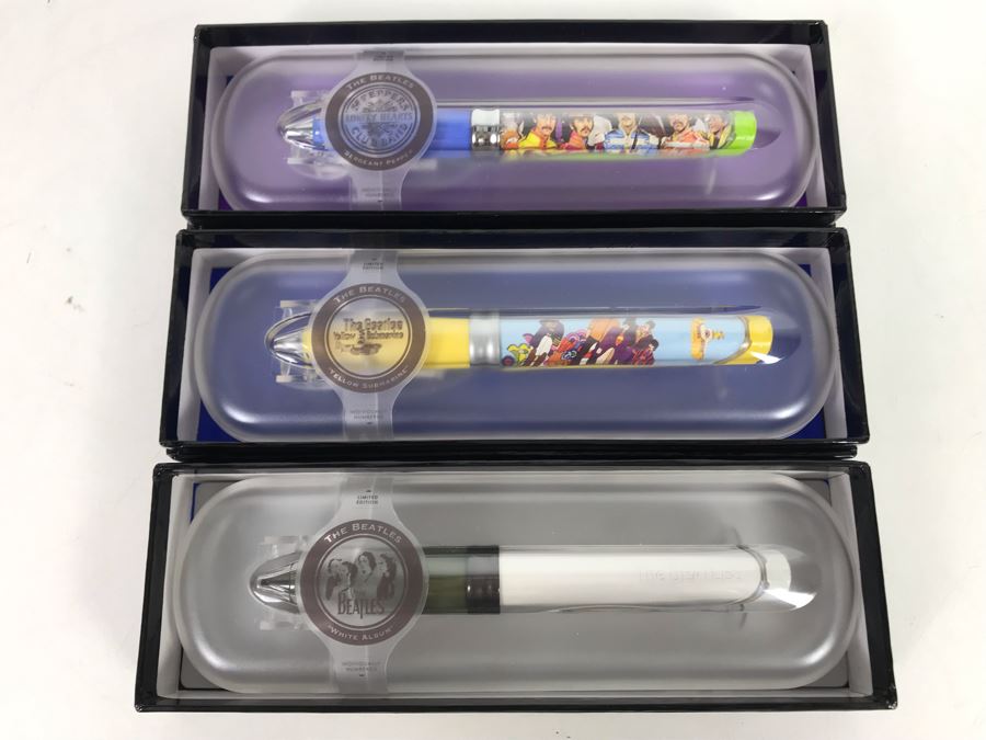 (3) New Limited Edition Beatles Pod Pens [Photo 1]
