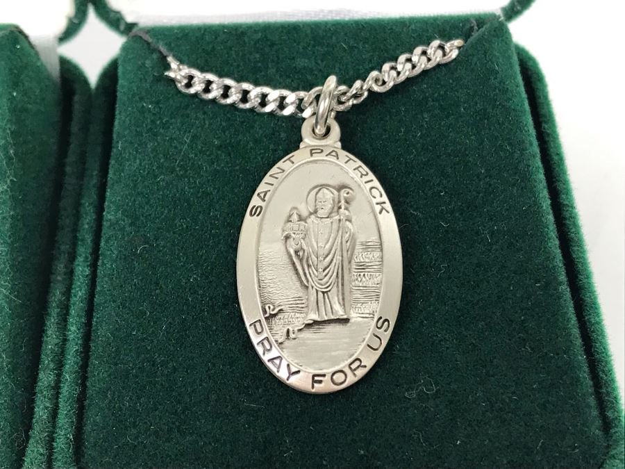 New Pair Of Sterling Silver Irish Pendants With Necklaces By Robert Emmet $130 Value [Photo 4]