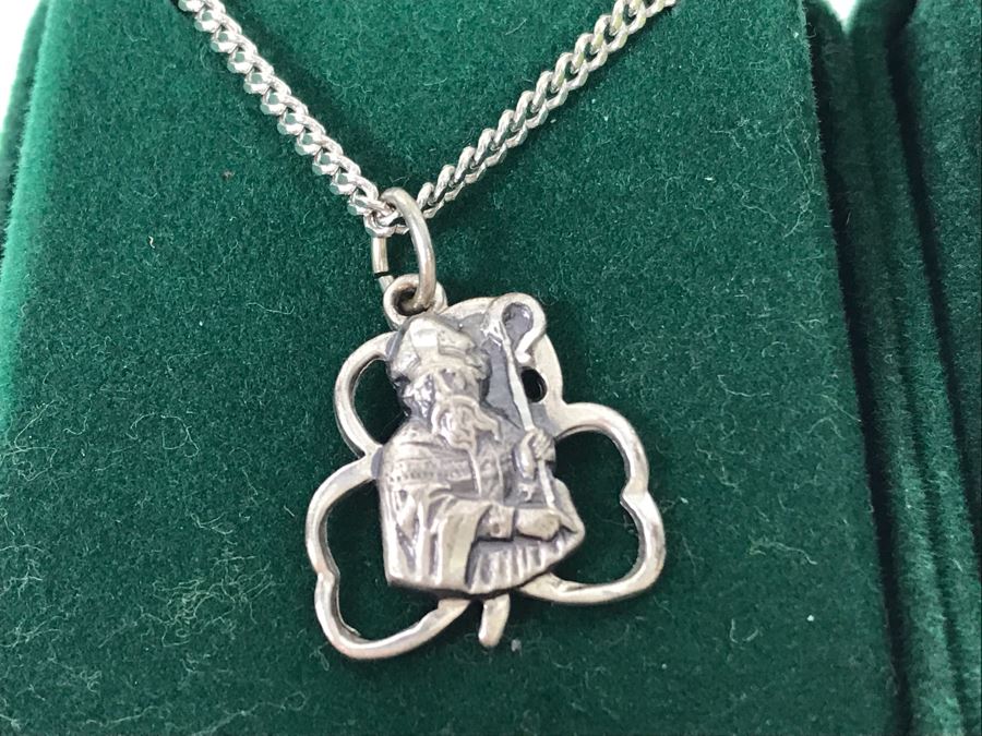 New Pair Of Sterling Silver Irish Pendants With Necklaces By Robert Emmet $130 Value [Photo 3]