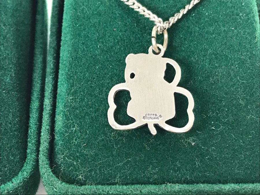 New Pair Of Sterling Silver Irish Pendants With Necklaces By Robert Emmet $130 Value [Photo 6]
