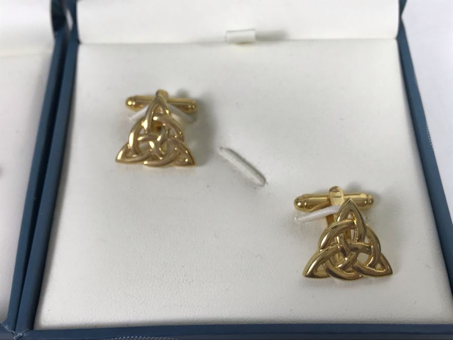 New Pair Of Irish Tara Solvar Cufflinks $118 Value [Photo 4]