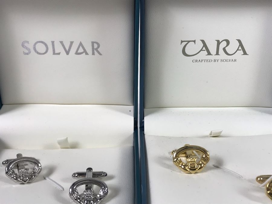 New Pair Of Irish Tara Solvar Cufflinks $118 Value [Photo 4]