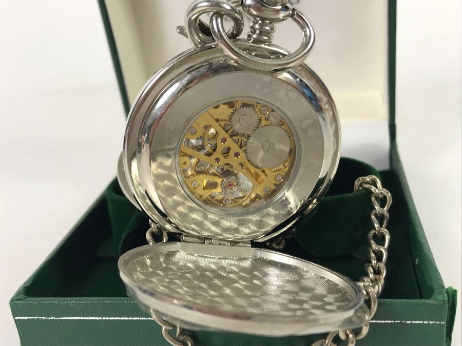New Mullingar Pewter Mechanical Pocket Watch [Photo 5]