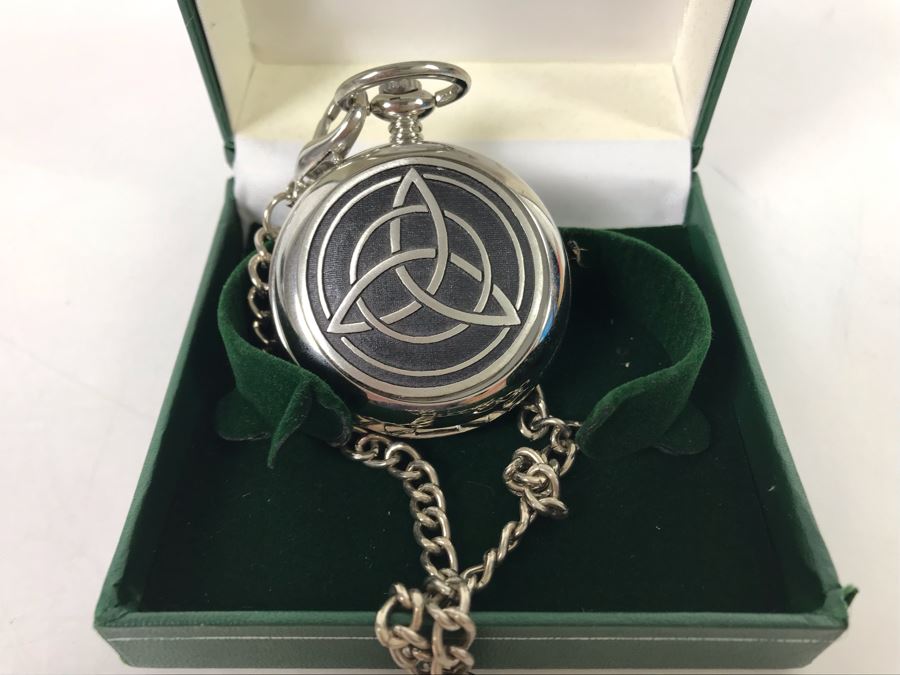 New Mullingar Pewter Mechanical Pocket Watch [Photo 7]