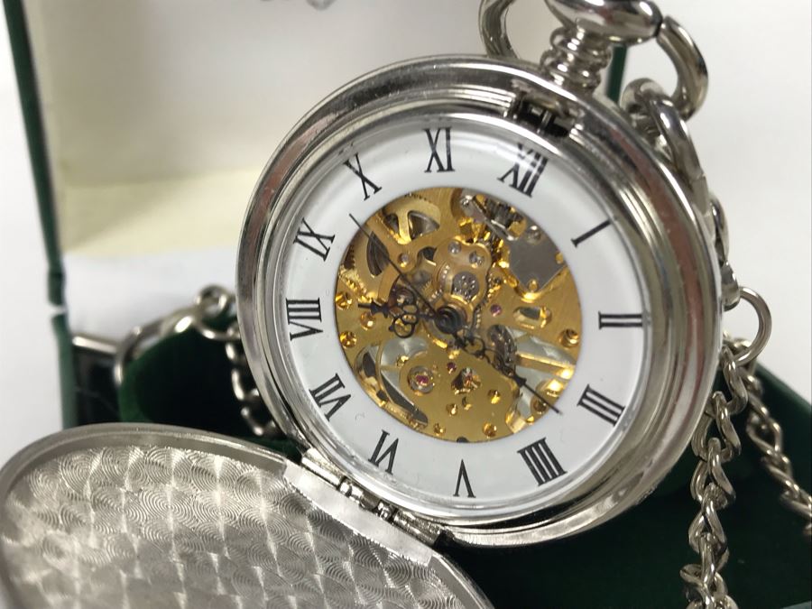 New Mullingar Pewter Mechanical Pocket Watch [Photo 4]