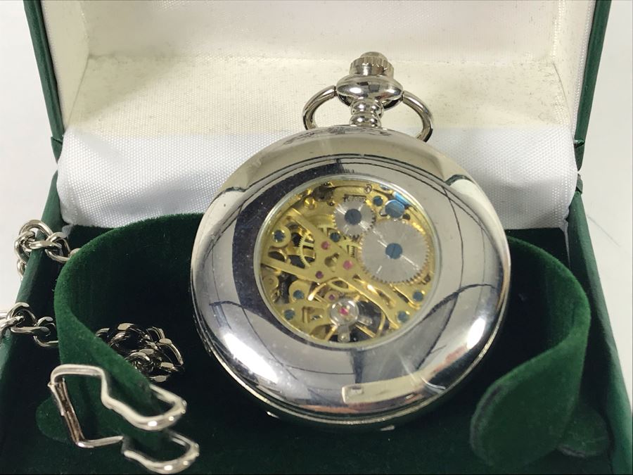 New Mullingar Pewter Mechanical Pocket Watch [Photo 6]