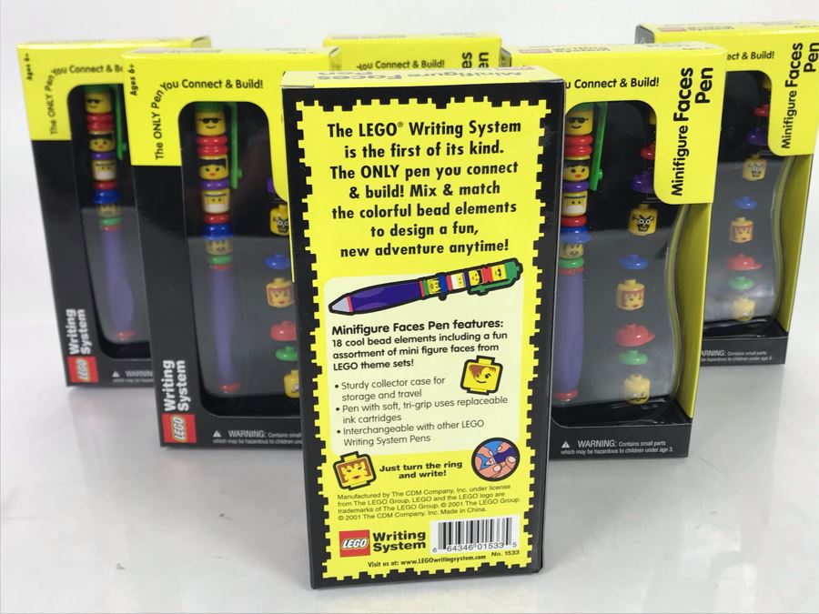 (6) New LEGO Minifigure Faces Pens [Photo 5]