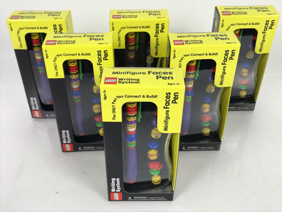 (6) New LEGO Minifigure Faces Pens [Photo 4]