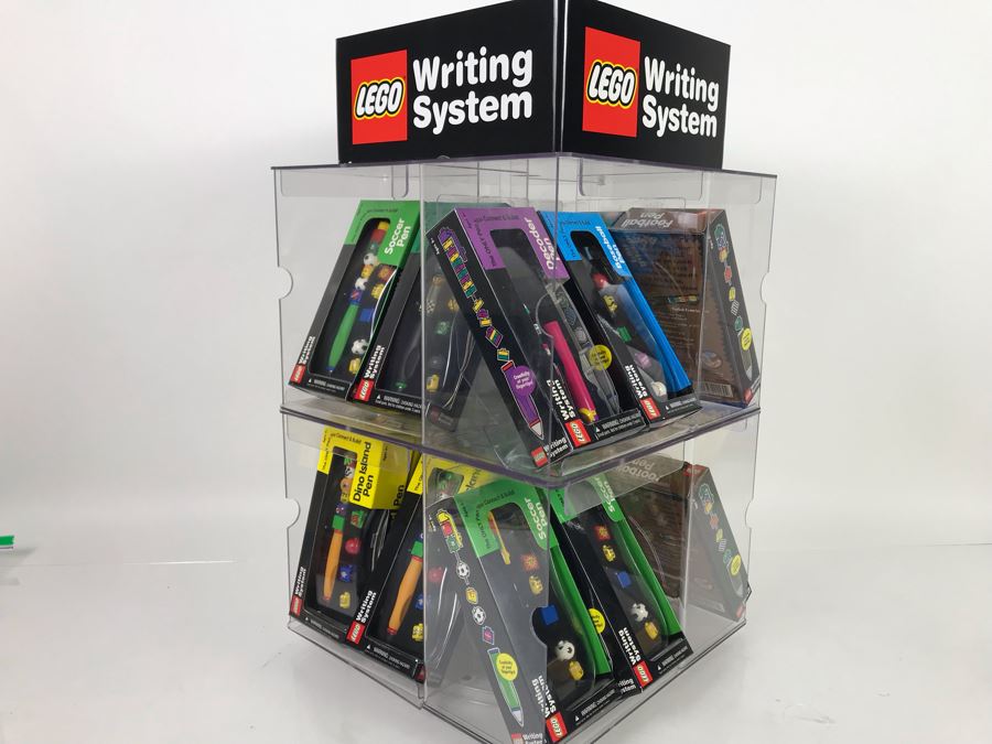 Lego Writing System Store Display With 19 New Lego Pens