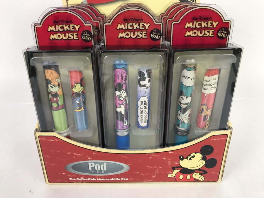 New Walt Disney's Mickey Mouse Pod Ballpoint Pens With Store Display Merchandiser - 12 Total Pens [Photo 3]
