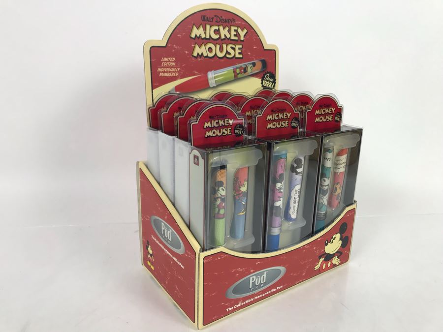 New Walt Disney's Mickey Mouse Pod Ballpoint Pens With Store Display Merchandiser - 12 Total Pens [Photo 9]