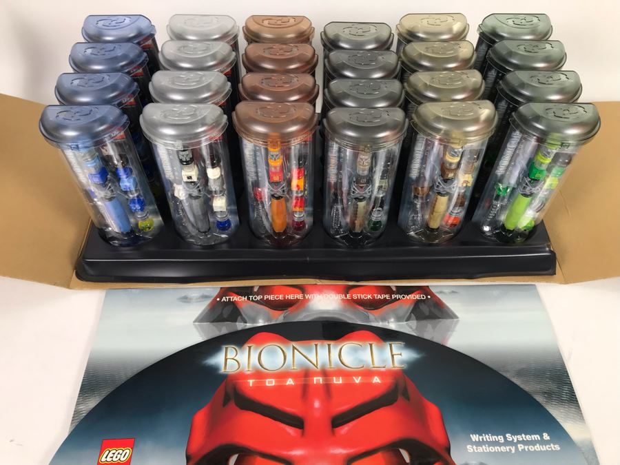 New LEGO Bionicle Toa Nuva Pens With Store Display Merchandiser - 24 Total Pens [Photo 6]