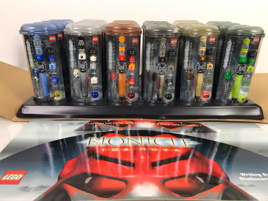 New LEGO Bionicle Toa Nuva Pens With Store Display Merchandiser - 24 Total Pens [Photo 2]