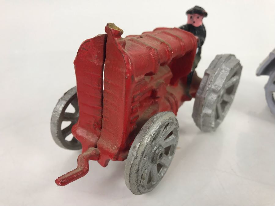 Pair Of Cast Iron Toy Tractors [Photo 9]