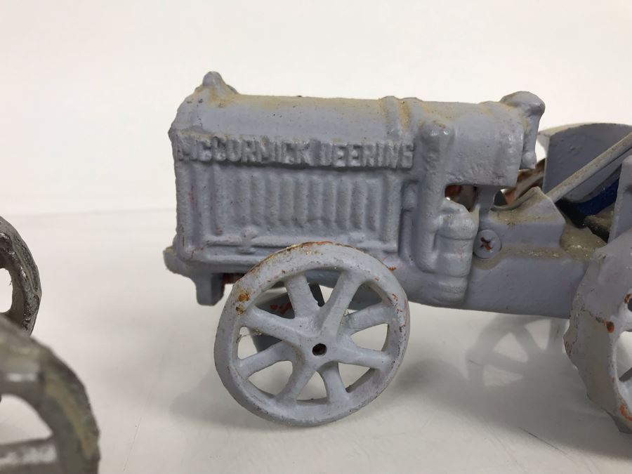 Pair Of Cast Iron Toy Tractors [Photo 3]
