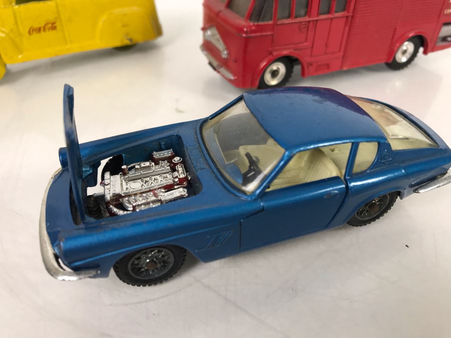 Mebetoys Maserati Mistral-Coupe Car, Dinky Toys Fire Engine And Coca-Cola Vehicle [Photo 3]