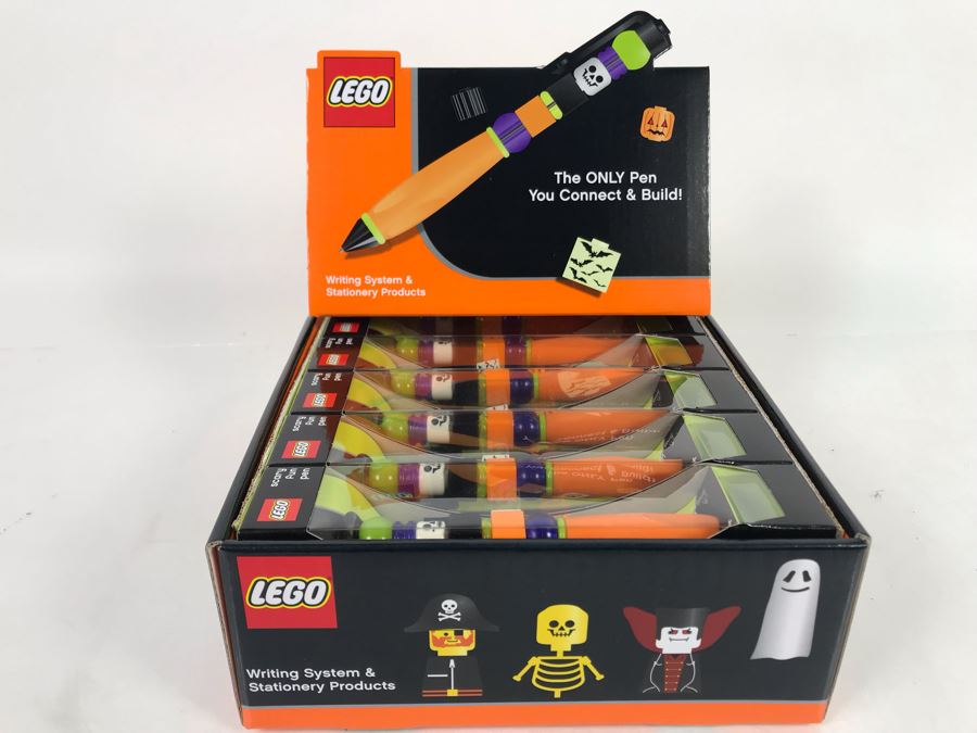 New LEGO Scary Fun Halloween Pens With Store Display Merchandiser - 12 Total Pens [Photo 1]