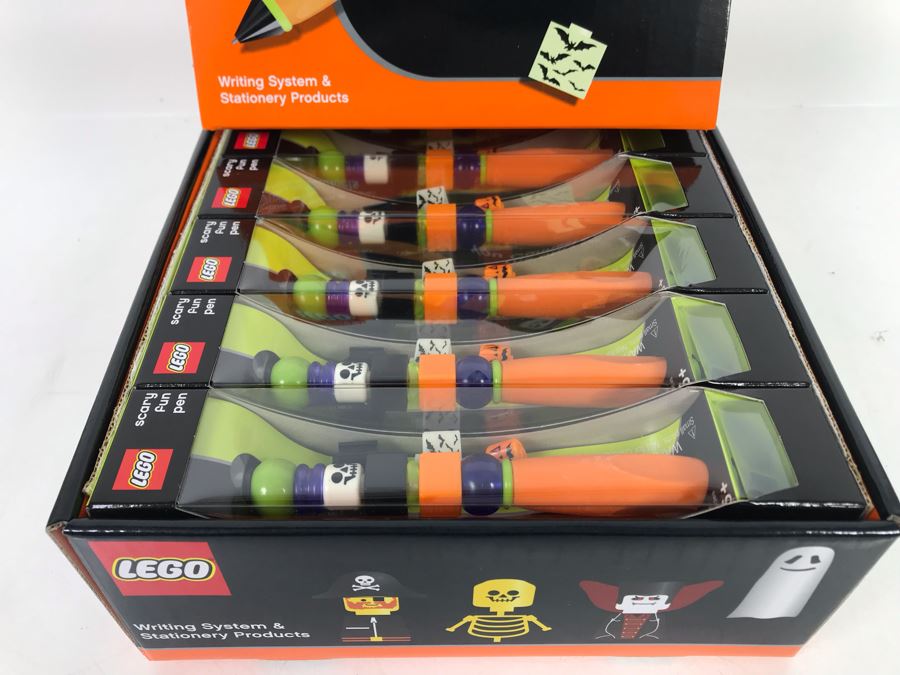 New LEGO Scary Fun Halloween Pens With Store Display Merchandiser - 12 Total Pens [Photo 2]