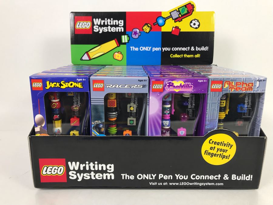 New Lego Writing Systems Pens With Store Display Merchandiser - 24 Total Pens [Photo 1]