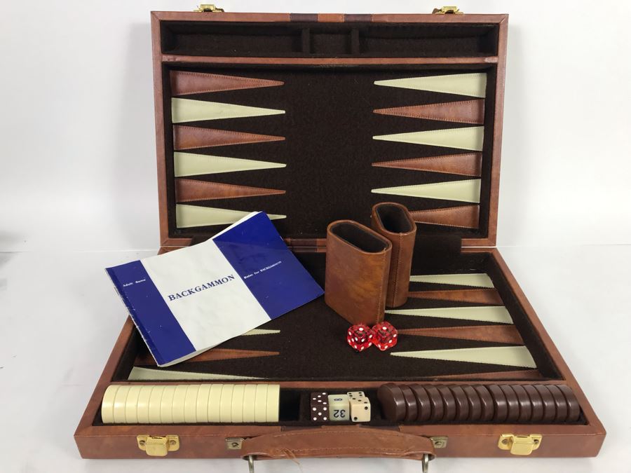 Portable Travel Case Backgammon Game [Photo 1]