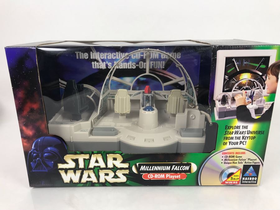 Star Wars Action Millennium Falcoln CD-ROM Playset Toy Hasbro New Old Stock