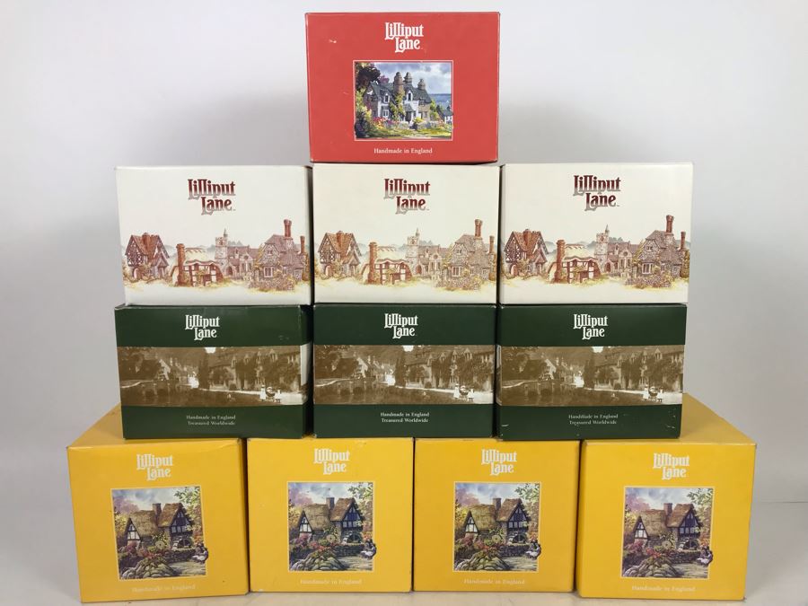 (11) Lilliput Lane Cottage Figurines With Boxes - See Photos For Details [Photo 1]