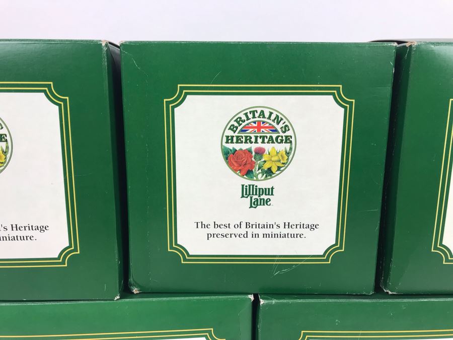 (5) Lilliput Lane Britain's Heritage Figurines With Boxes Tower Of London, Shakespeare's Birthplace, Windsor Castle - See Photos For Details [Photo 3]