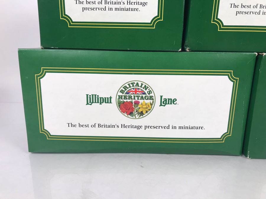(5) Lilliput Lane Britain's Heritage Figurines With Boxes Tower Of London, Shakespeare's Birthplace, Windsor Castle - See Photos For Details [Photo 2]