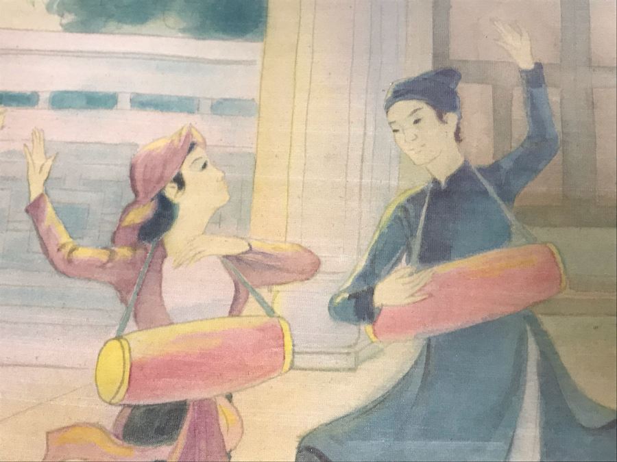 Framed Original Signed Asian Artwork 22.5 X 15 [Photo 6]