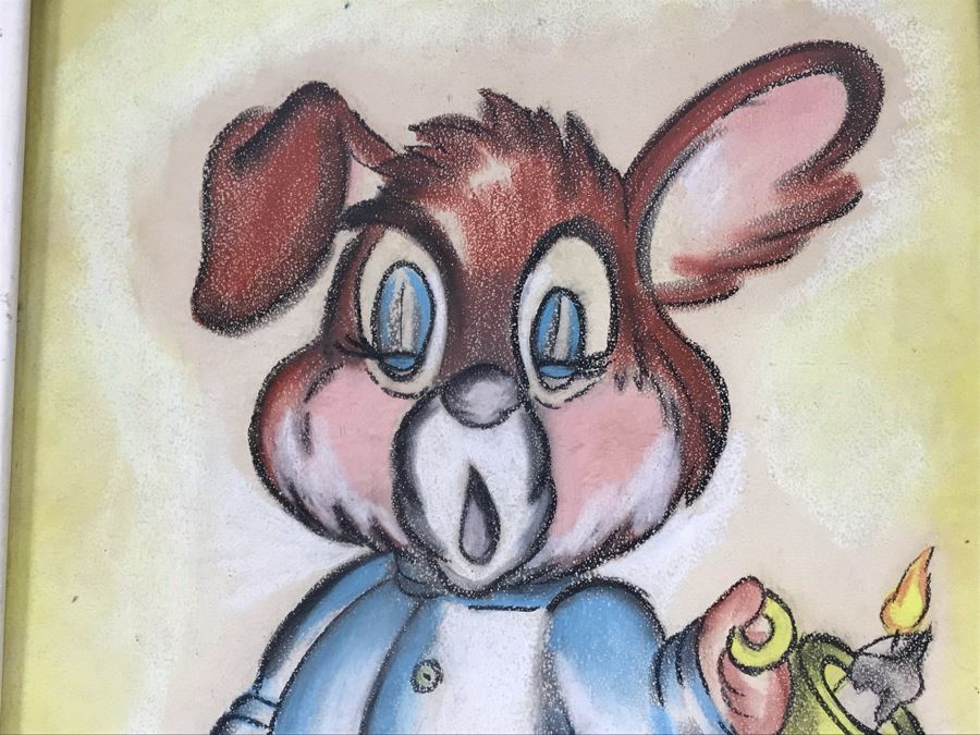 Pair Of Framed Original Signed Animal Caricatures Artwork Signed By Goeddel Each 18 X 22 [Photo 4]