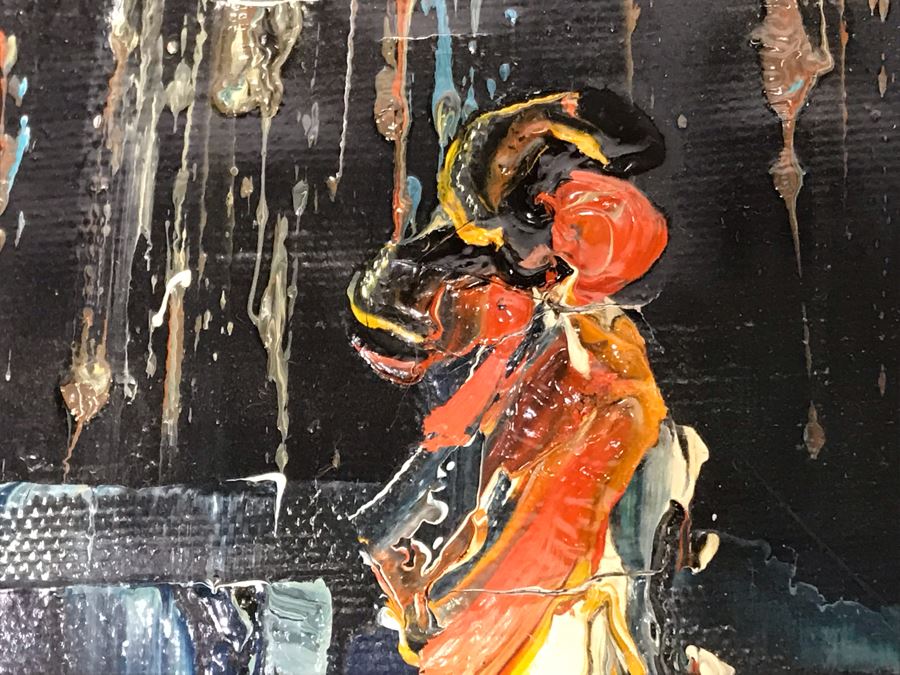 Original Signed Hong Kong Chinese Oil Painting 24 X 29 [Photo 10]