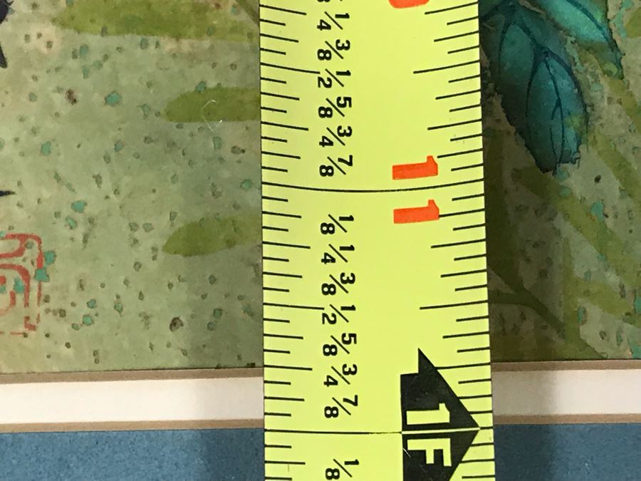 Framed Original Signed Asian Painting 5.5 X 12 [Photo 11]