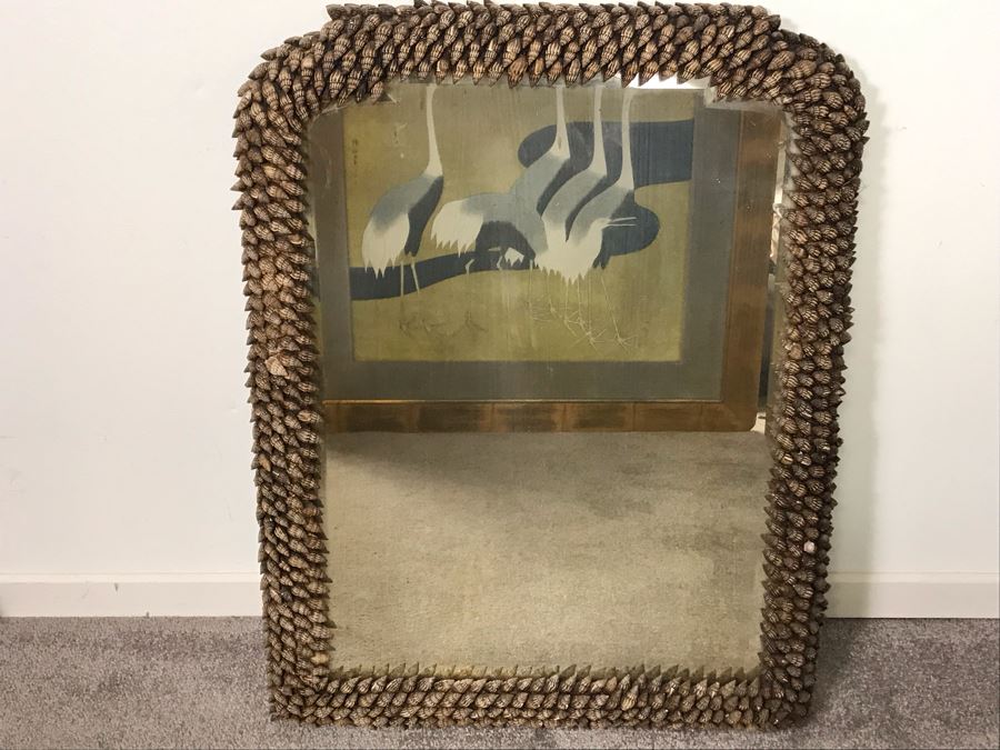 Designer Organic Shell Beveled Glass Wall Mirror 21 X 27 [Photo 3]