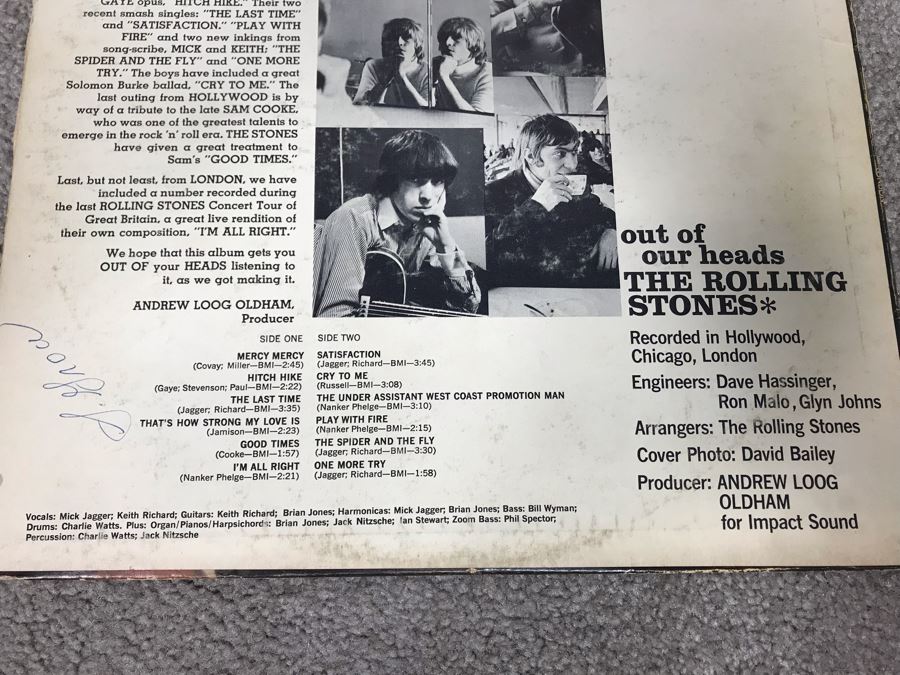 The Rolling Stones Out Of Our Heads Mono Vinyl Record