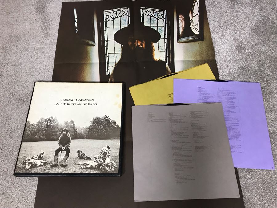 George Harrison All Things Must Pass Vinyl Record Box Set With Poster
