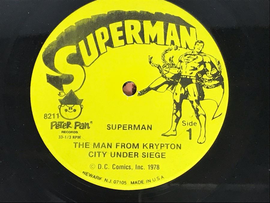 Vintage 1978 DC Comics Superman Vinyl Record And Superman The Movie Vinyl Gatefold Record [Photo 7]