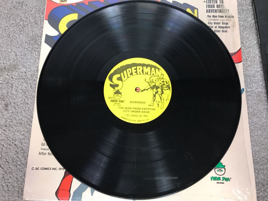 Vintage 1978 DC Comics Superman Vinyl Record And Superman The Movie Vinyl Gatefold Record [Photo 4]