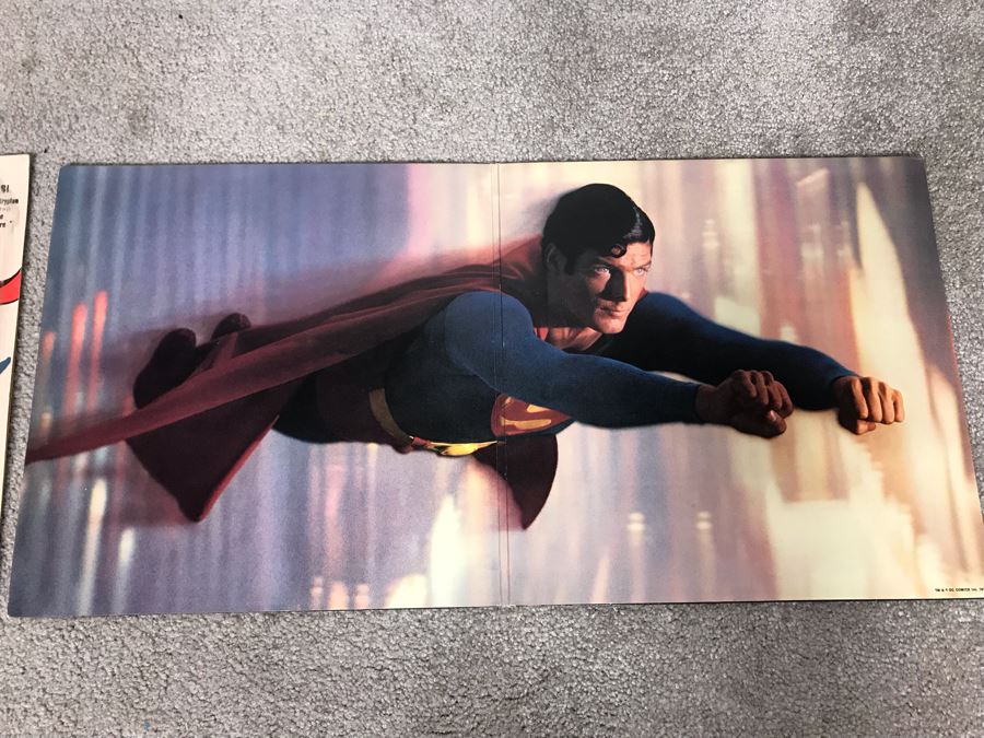 Vintage 1978 DC Comics Superman Vinyl Record And Superman The Movie Vinyl Gatefold Record [Photo 10]