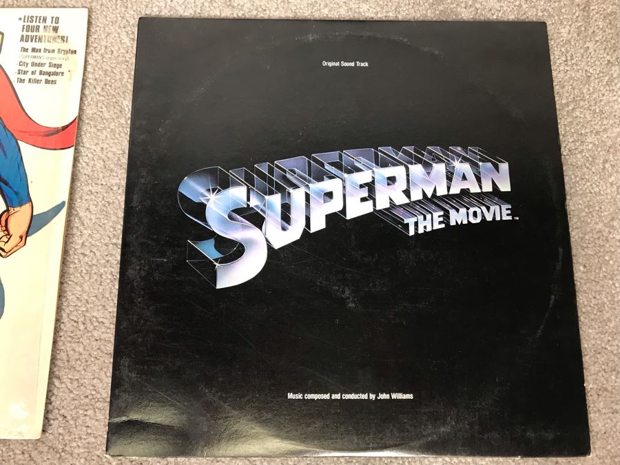 Vintage 1978 DC Comics Superman Vinyl Record And Superman The Movie Vinyl Gatefold Record [Photo 8]